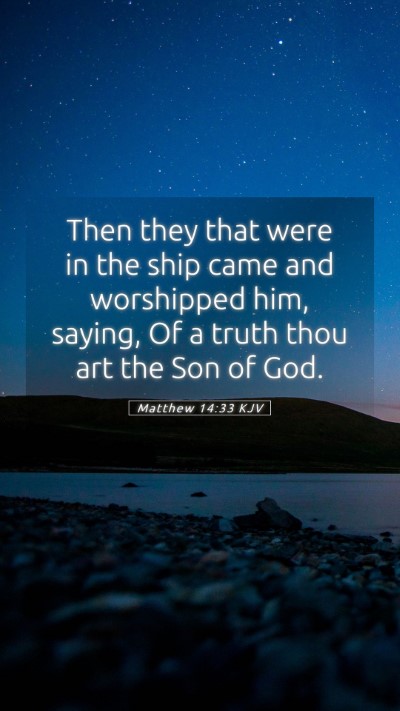 Picture 05 - Matthew 14:33 KJV Mobile Phone Wallpaper - Then they that were in the ship came and - Mobile Bible Verse Wallpaper