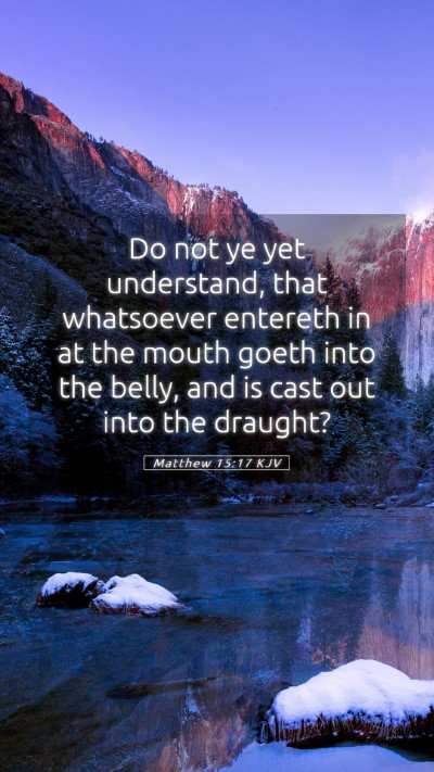 Picture 05 - Matthew 15:17 KJV Mobile Phone Wallpaper - Do not ye yet understand, that whatsoever - Mobile Bible Verse Wallpaper