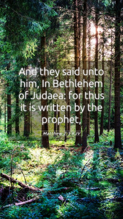 Picture 05 - Matthew 2:5 KJV Mobile Phone Wallpaper - And they said unto him, In Bethlehem of Judaea: - Mobile Bible Verse Wallpaper
