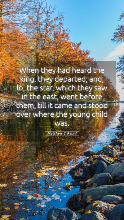 Picture 05 - Matthew 2:9 KJV Mobile Phone Wallpaper - When they had heard the king, they departed; and, - Mobile Bible Verse Wallpaper