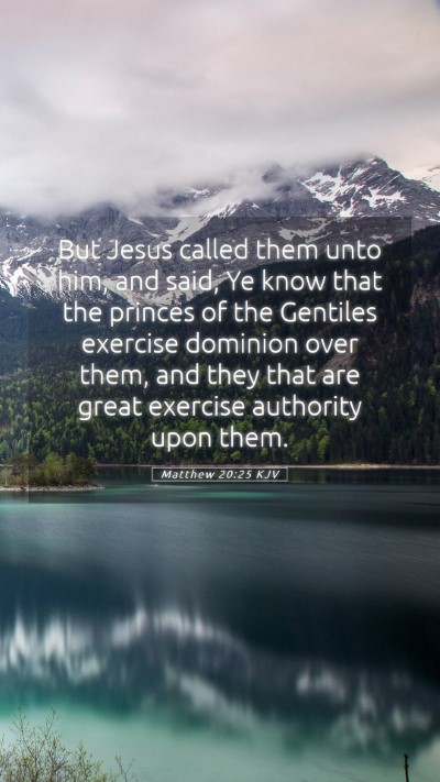 Picture 05 - Matthew 20:25 KJV Mobile Phone Wallpaper - But Jesus called them unto him, and said, Ye know - Mobile Bible Verse Wallpaper