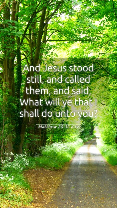 Picture 05 - Matthew 20:32 KJV Mobile Phone Wallpaper - And Jesus stood still, and called them, and said, - Mobile Bible Verse Wallpaper