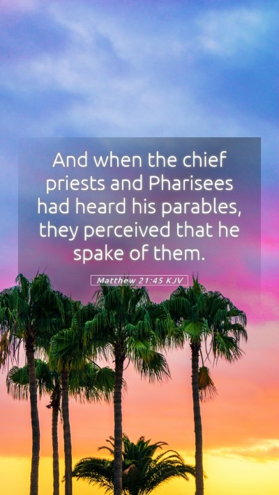 Picture 05 - Matthew 21:45 KJV Mobile Phone Wallpaper - And when the chief priests and Pharisees had - Mobile Bible Verse Wallpaper