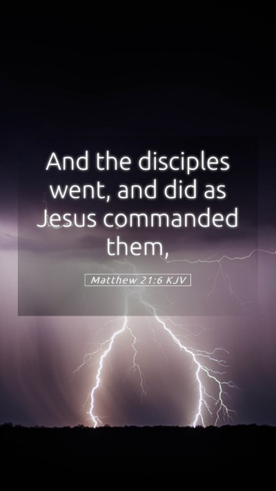 Picture 05 - Matthew 21:6 KJV Mobile Phone Wallpaper - And the disciples went, and did as Jesus - Mobile Bible Verse Wallpaper