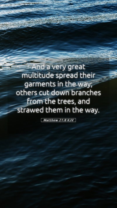 Picture 05 - Matthew 21:8 KJV Mobile Phone Wallpaper - And a very great multitude spread their garments - Mobile Bible Verse Wallpaper