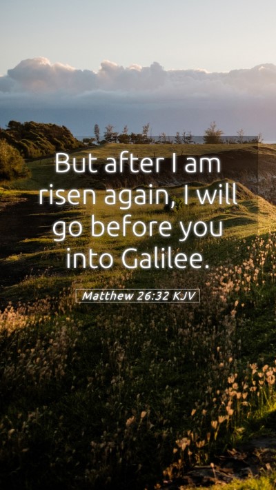 Picture 05 - Matthew 26:32 KJV Mobile Phone Wallpaper - But after I am risen again, I will go before you - Mobile Bible Verse Wallpaper