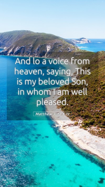 Picture 05 - Matthew 3:17 KJV Mobile Phone Wallpaper - And lo a voice from heaven, saying, This is my - Mobile Bible Verse Wallpaper