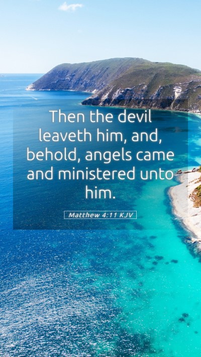 Picture 05 - Matthew 4:11 KJV Mobile Phone Wallpaper - Then the devil leaveth him, and, behold, angels - Mobile Bible Verse Wallpaper