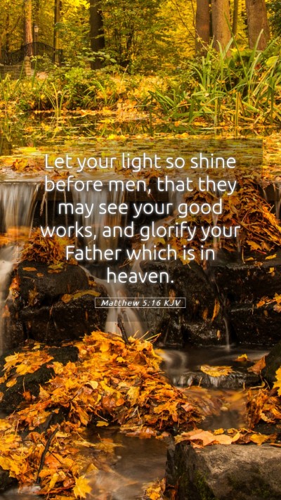 Picture 05 - Matthew 5:16 KJV Mobile Phone Wallpaper - Let your light so shine before men, that they may - Mobile Bible Verse Wallpaper