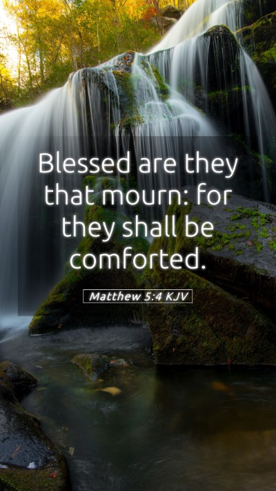 Picture 05 - Matthew 5:4 KJV Mobile Phone Wallpaper - Blessed are they that mourn: for they shall be - Mobile Bible Verse Wallpaper