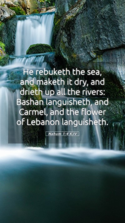 Picture 05 - Nahum 1:4 KJV Mobile Phone Wallpaper - He rebuketh the sea, and maketh it dry, and - Mobile Bible Verse Wallpaper