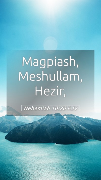 Picture 05 - Nehemiah 10:20 KJV Mobile Phone Wallpaper - Magpiash, Meshullam, - Mobile Bible Verse Wallpaper