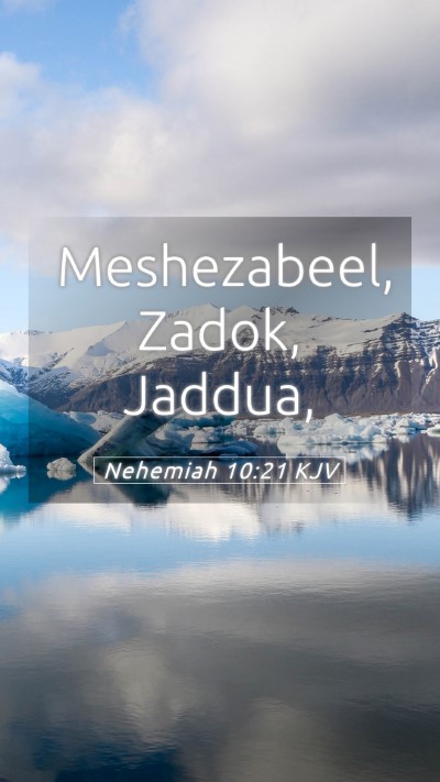 Picture 05 - Nehemiah 10:21 KJV Mobile Phone Wallpaper - Meshezabeel, Zadok, - Mobile Bible Verse Wallpaper