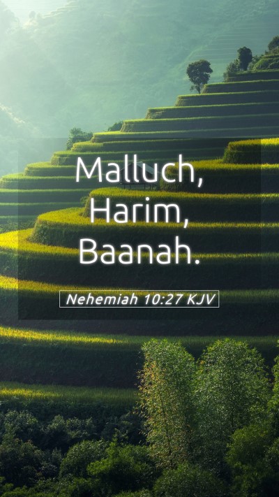 Picture 05 - Nehemiah 10:27 KJV Mobile Phone Wallpaper - Malluch, Harim, - Mobile Bible Verse Wallpaper