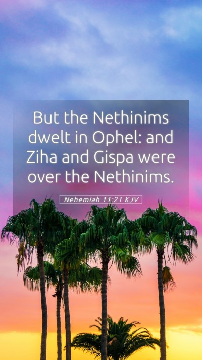 Picture 05 - Nehemiah 11:21 KJV Mobile Phone Wallpaper - But the Nethinims dwelt in Ophel: and Ziha and - Mobile Bible Verse Wallpaper
