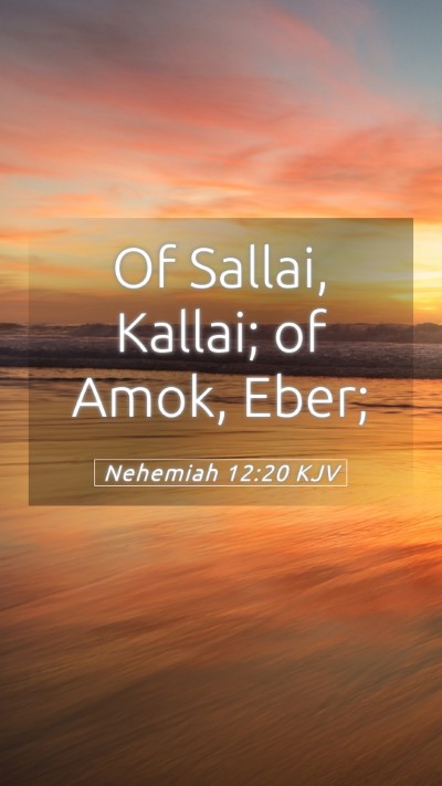 Picture 05 - Nehemiah 12:20 KJV Mobile Phone Wallpaper - Of Sallai, Kallai; of Amok, - Mobile Bible Verse Wallpaper