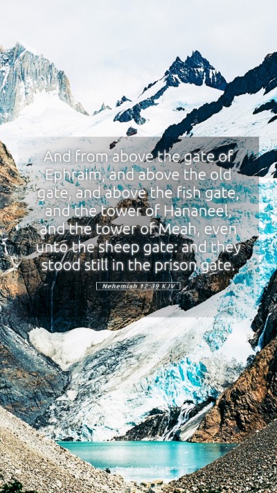 Picture 05 - Nehemiah 12:39 KJV Mobile Phone Wallpaper - And from above the gate of Ephraim, and above the - Mobile Bible Verse Wallpaper