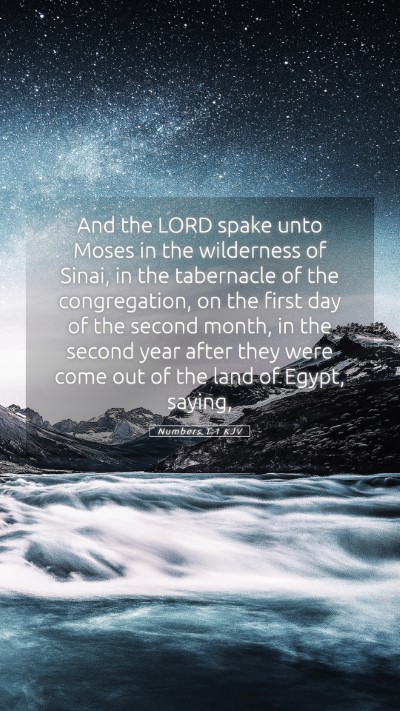 Picture 05 - Numbers 1:1 KJV Mobile Phone Wallpaper - And the LORD spake unto Moses in the wilderness - Mobile Bible Verse Wallpaper