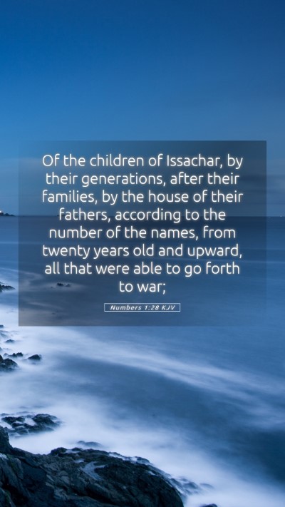 Picture 05 - Numbers 1:28 KJV Mobile Phone Wallpaper - Of the children of Issachar, by their - Mobile Bible Verse Wallpaper
