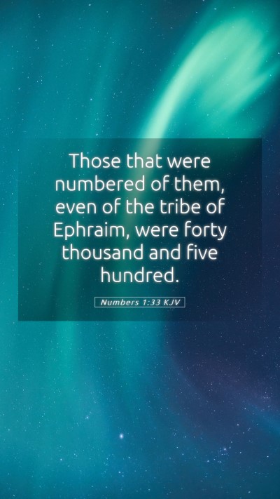 Picture 05 - Numbers 1:33 KJV Mobile Phone Wallpaper - Those that were numbered of them, even of the - Mobile Bible Verse Wallpaper