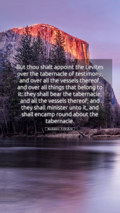 Picture 05 - Numbers 1:50 KJV Mobile Phone Wallpaper - But thou shalt appoint the Levites over the - Mobile Bible Verse Wallpaper