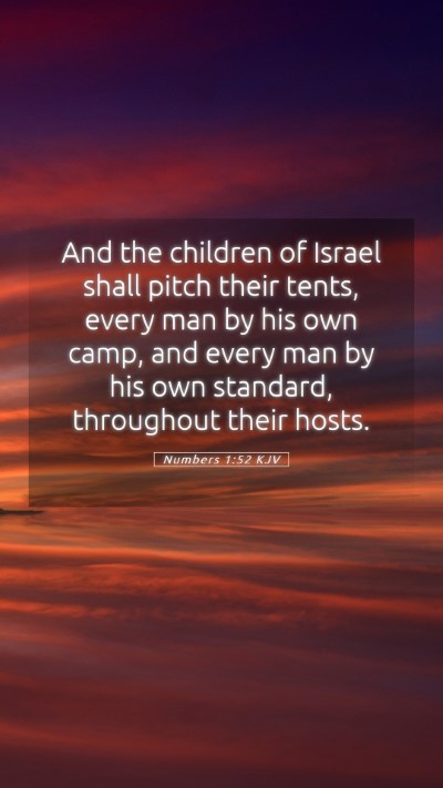 Picture 05 - Numbers 1:52 KJV Mobile Phone Wallpaper - And the children of Israel shall pitch their - Mobile Bible Verse Wallpaper