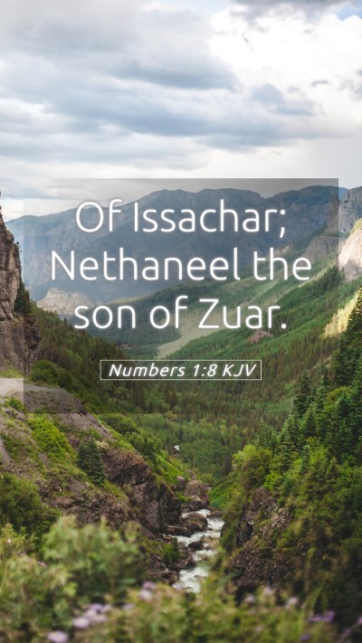 Picture 05 - Numbers 1:8 KJV Mobile Phone Wallpaper - Of Issachar; Nethaneel the son of - Mobile Bible Verse Wallpaper