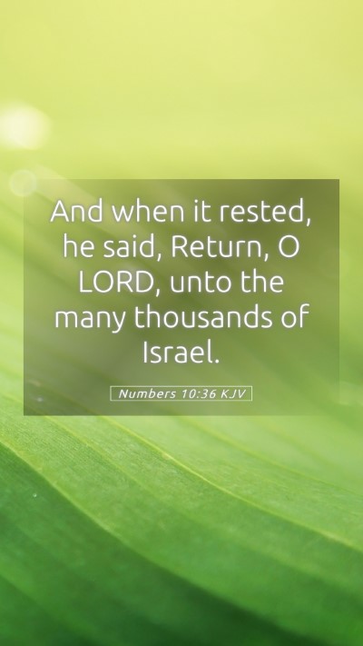 Picture 05 - Numbers 10:36 KJV Mobile Phone Wallpaper - And when it rested, he said, Return, O LORD, unto - Mobile Bible Verse Wallpaper