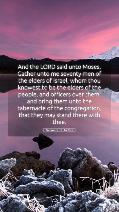 Picture 05 - Numbers 11:16 KJV Mobile Phone Wallpaper - And the LORD said unto Moses, Gather unto me - Mobile Bible Verse Wallpaper