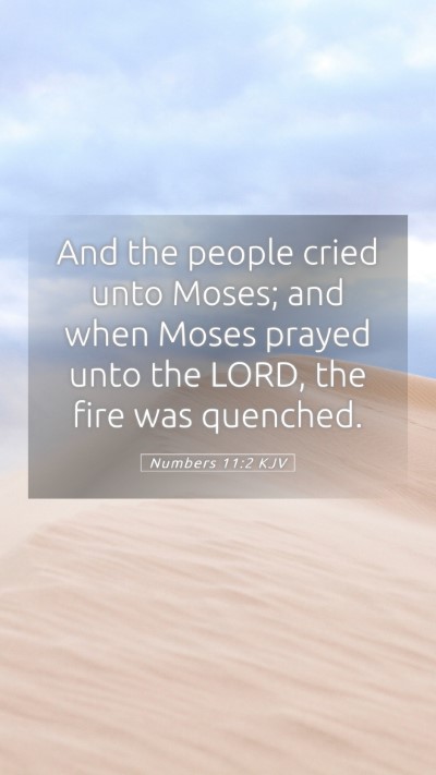 Picture 05 - Numbers 11:2 KJV Mobile Phone Wallpaper - And the people cried unto Moses; and when Moses - Mobile Bible Verse Wallpaper