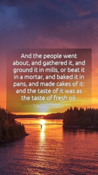 Picture 05 - Numbers 11:8 KJV Mobile Phone Wallpaper - And the people went about, and gathered it, and - Mobile Bible Verse Wallpaper