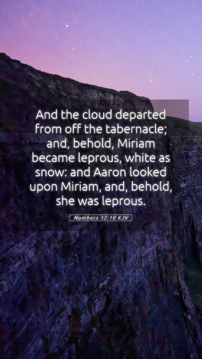 Picture 05 - Numbers 12:10 KJV Mobile Phone Wallpaper - And the cloud departed from off the tabernacle; - Mobile Bible Verse Wallpaper