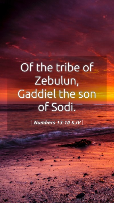 Picture 05 - Numbers 13:10 KJV Mobile Phone Wallpaper - Of the tribe of Zebulun, Gaddiel the son of - Mobile Bible Verse Wallpaper