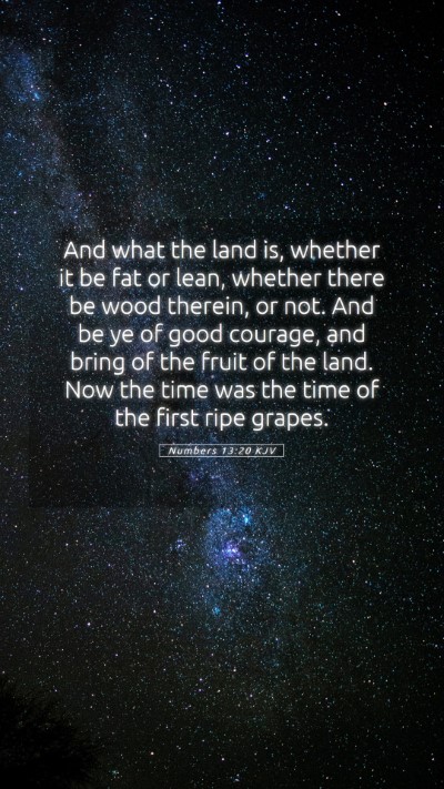 Picture 05 - Numbers 13:20 KJV Mobile Phone Wallpaper - And what the land is, whether it be fat or lean, - Mobile Bible Verse Wallpaper