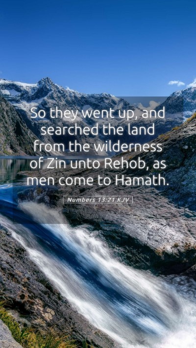 Picture 05 - Numbers 13:21 KJV Mobile Phone Wallpaper - So they went up, and searched the land from the - Mobile Bible Verse Wallpaper