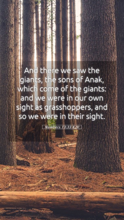Picture 05 - Numbers 13:33 KJV Mobile Phone Wallpaper - And there we saw the giants, the sons of Anak, - Mobile Bible Verse Wallpaper