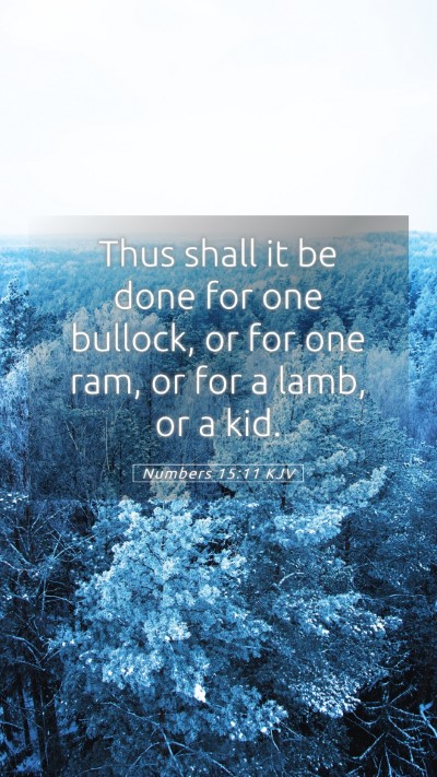 Picture 05 - Numbers 15:11 KJV Mobile Phone Wallpaper - Thus shall it be done for one bullock, or for one - Mobile Bible Verse Wallpaper