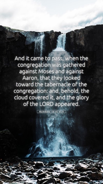 Picture 05 - Numbers 16:42 KJV Mobile Phone Wallpaper - And it came to pass, when the congregation was - Mobile Bible Verse Wallpaper
