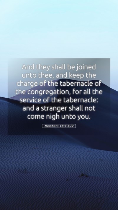 Picture 05 - Numbers 18:4 KJV Mobile Phone Wallpaper - And they shall be joined unto thee, and keep the - Mobile Bible Verse Wallpaper