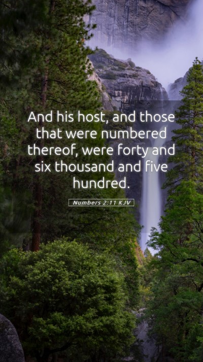 Picture 05 - Numbers 2:11 KJV Mobile Phone Wallpaper - And his host, and those that were numbered - Mobile Bible Verse Wallpaper