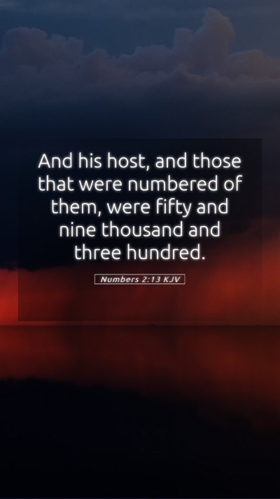 Picture 05 - Numbers 2:13 KJV Mobile Phone Wallpaper - And his host, and those that were numbered of - Mobile Bible Verse Wallpaper
