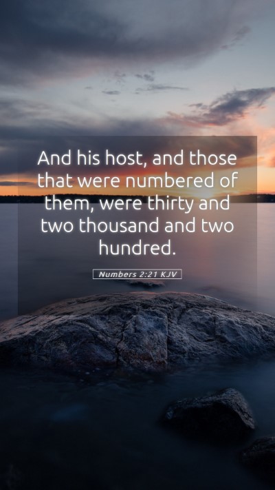 Picture 05 - Numbers 2:21 KJV Mobile Phone Wallpaper - And his host, and those that were numbered of - Mobile Bible Verse Wallpaper