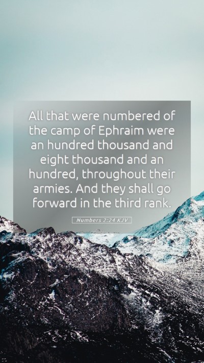 Picture 05 - Numbers 2:24 KJV Mobile Phone Wallpaper - All that were numbered of the camp of Ephraim - Mobile Bible Verse Wallpaper