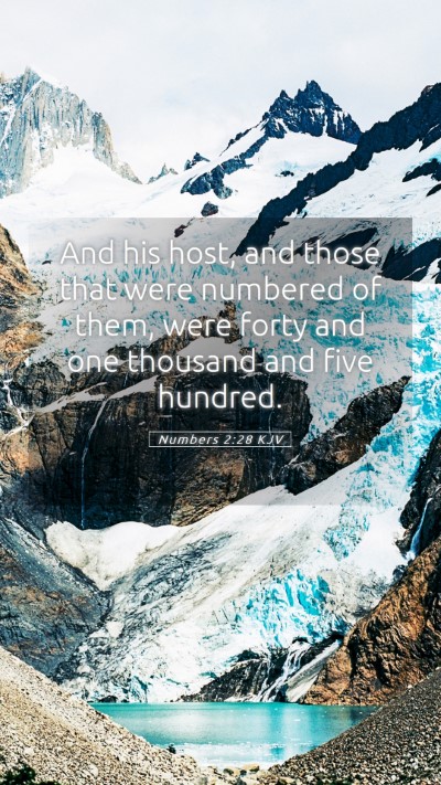 Picture 05 - Numbers 2:28 KJV Mobile Phone Wallpaper - And his host, and those that were numbered of - Mobile Bible Verse Wallpaper