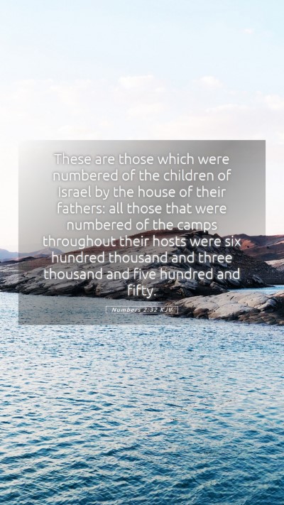 Picture 05 - Numbers 2:32 KJV Mobile Phone Wallpaper - These are those which were numbered of the - Mobile Bible Verse Wallpaper