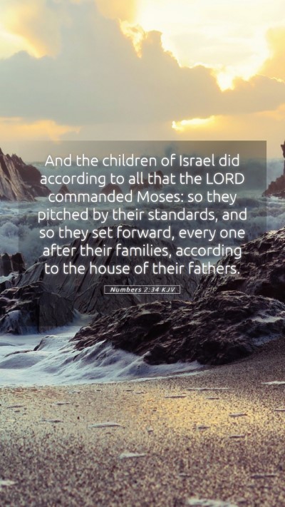 Picture 05 - Numbers 2:34 KJV Mobile Phone Wallpaper - And the children of Israel did according to all - Mobile Bible Verse Wallpaper