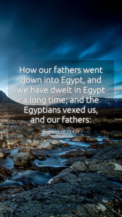 Picture 05 - Numbers 20:15 KJV Mobile Phone Wallpaper - How our fathers went down into Egypt, and we have - Mobile Bible Verse Wallpaper