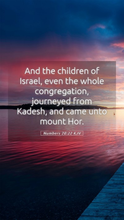 Picture 05 - Numbers 20:22 KJV Mobile Phone Wallpaper - And the children of Israel, even the whole - Mobile Bible Verse Wallpaper
