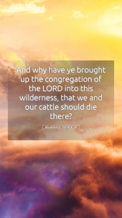 Picture 05 - Numbers 20:4 KJV Mobile Phone Wallpaper - And why have ye brought up the congregation of - Mobile Bible Verse Wallpaper