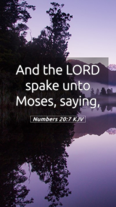 Picture 05 - Numbers 20:7 KJV Mobile Phone Wallpaper - And the LORD spake unto Moses, - Mobile Bible Verse Wallpaper